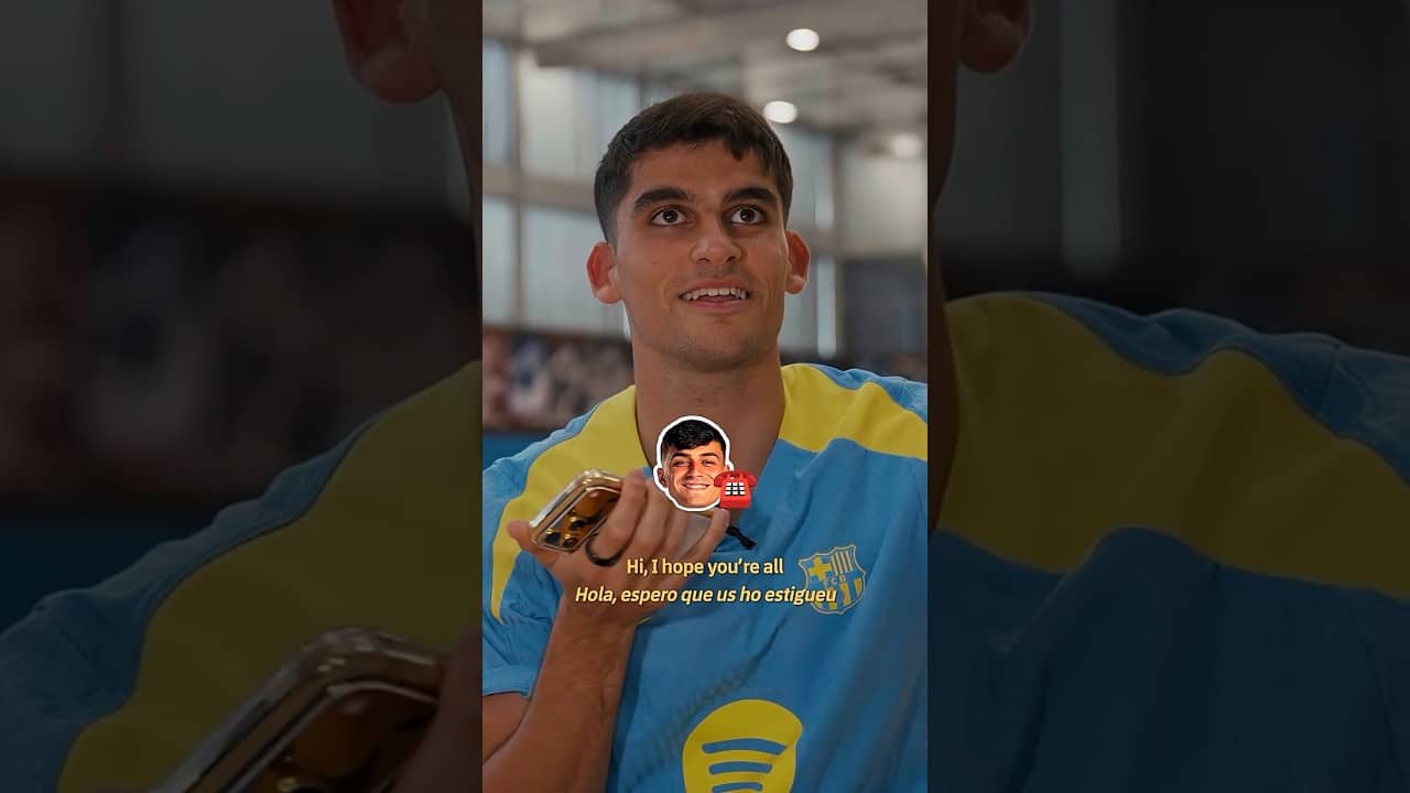 Pedri, Gerard is calling you ☎️ #shorts #fcbarcelona