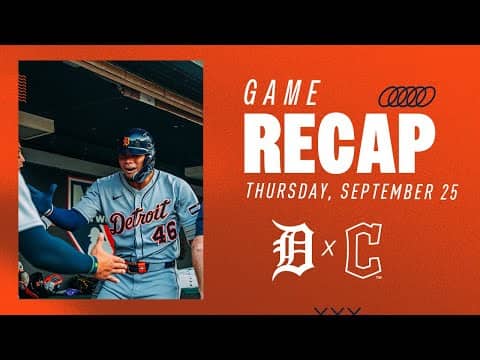 Game Highlights: Jones, Pérez and Greene Homer to Power Tigers to Series Finale Win | 9/25/25