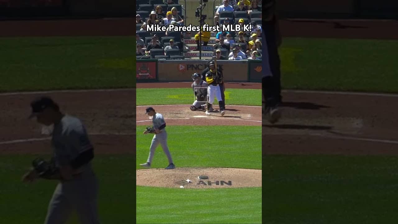 Mike Paredes gets his first strikeout in the big leagues! Congrats Mike!!