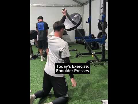 shoulder presses #mlsnext #soccer #gymworkout #gymshorts