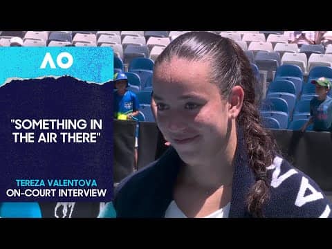 Tereza Valentova On-Court Interview | Australian Open 2026 First Round