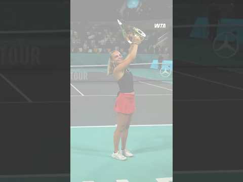 From qualifying to champion 🏆 Sara Bejlek captures her first WTA title in Abu Dhabi! #WTA #Tennis