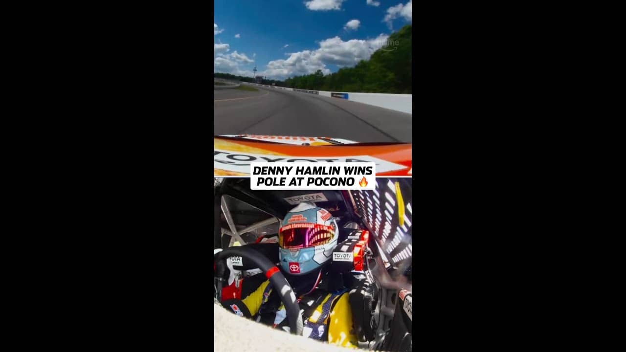 Denny Hamlin Wins Pole In Pocono