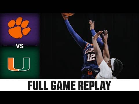 Clemson vs. Miami Full Game Replay | 2025-26 ACC Women's Basketball