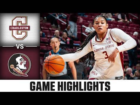 Charleston vs. Florida State Game Highlights | 2025-26 ACC Women's Basketball