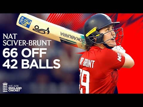 1️⃣0️⃣ Fours & 1️⃣5️⃣7️⃣.1️⃣4️⃣ Strike Rate | Nat Sciver-Brunt Hits 6️⃣6️⃣ | England Women v India