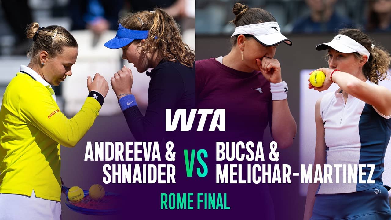 Andreeva/Shnaider vs. Bucsa/Melichar-Martinez | 2026 Rome Doubles Final | WTA Match Highlights
