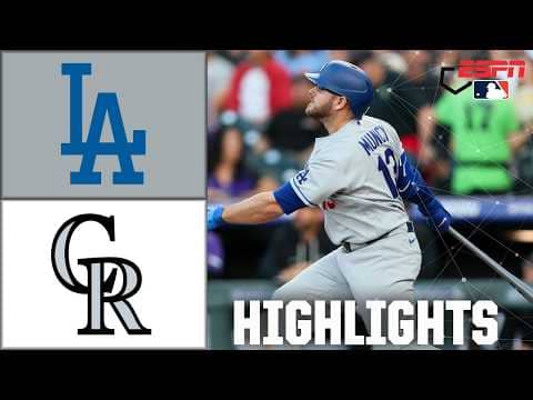 DODGERS HR PARTY 🥳 Los Angeles Dodgers vs. Colorado Rockies | Full Game Highlights | ESPN MLB