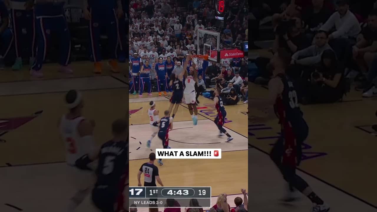 OG SLAMS it on 2 Cavs players 🤯 #nba #sports #highlights