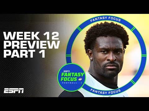 The BEST WR Starts for Week 12 Fantasy Football | Fantasy Focus 🏈