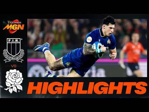 HIGHLIGHTS | Italy v England | For the first time in Men's Six Nations history!