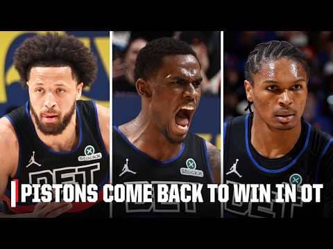 Pistons' Big 3 combine for 76 PTS in Detroit's OT comeback win vs. Cavaliers 💪 | NBA on ESPN