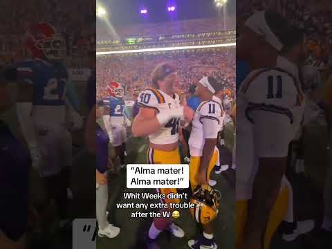 Whit Weeks is happy after the W for LSU 😂
