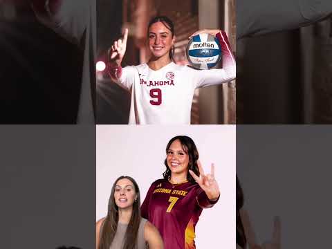 Sisters competing with and against each other in college volleyball this season 👯‍♀️ #shorts