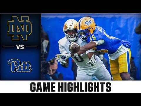Notre Dame vs Pitt Game Highlights | 2025 ACC Football