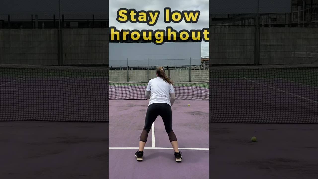 🦵🔥 volley drill to work on tough, low #tennisvolleys!
