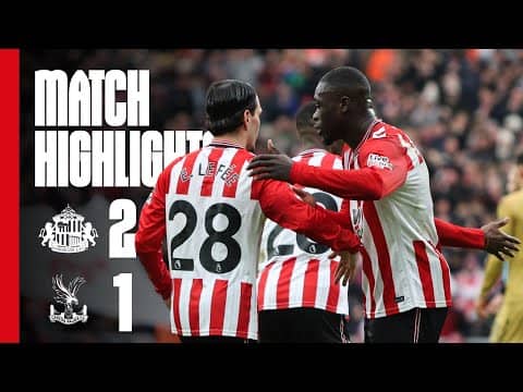 Brobbey Scores In Comeback Win | Sunderland AFC 2 - 1 Crystal Palace | Premier League Highlights