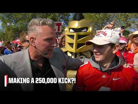 $250,000 FIELD GOAL 🤯 Pat McAfee RAISES THE STAKES in his kicking contest! ⬆️ | College GameDay