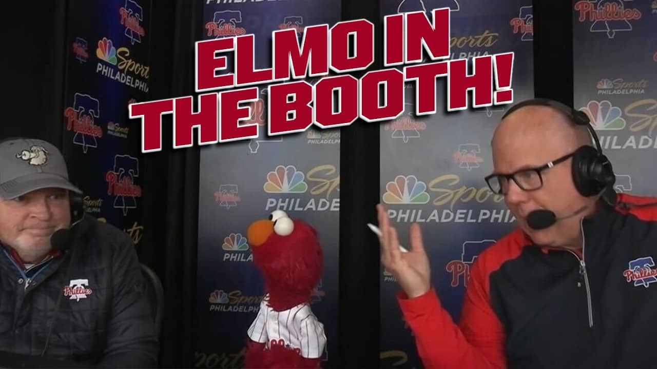 Elmo joins the Phillies' booth in the 3rd inning! 😀 (Discussing ballpark food, Rocco, and more!)