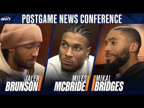 Jalen Brunson, Miles McBride, and Mikal Bridges on what Knicks can improve on after win over Raptors