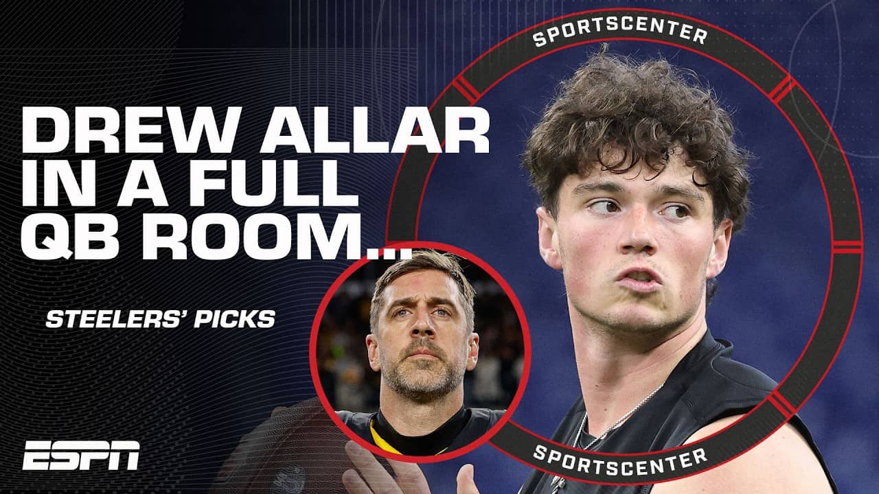BREAKING DOWN why the Steelers took QB Drew Allar w/ Aaron Rodgers STILL DECIDING... | SportsCenter