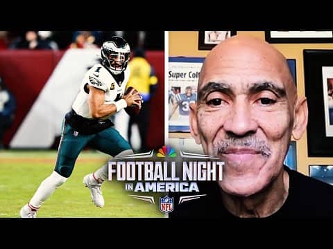 Jalen Hurts must be more involved in running game for Eagles, Tony Dungy says | FNIA | NFL on NBC