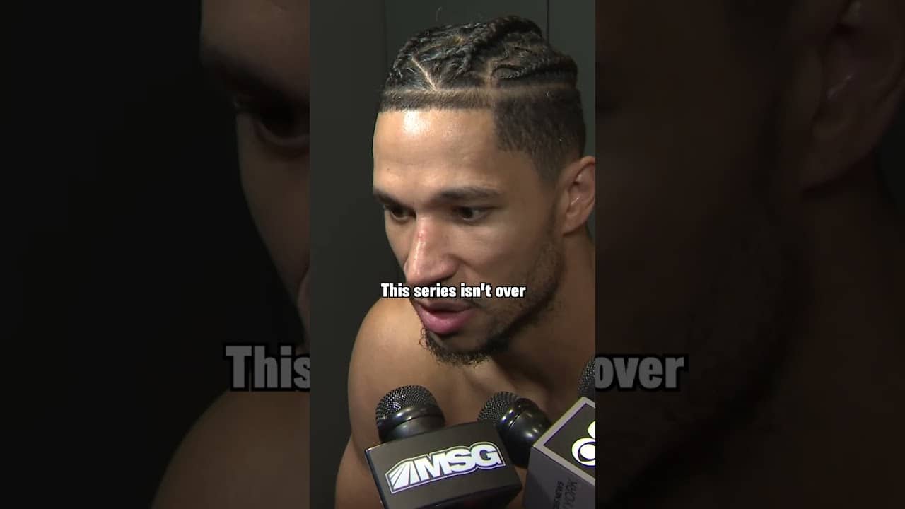 "We're 1-0 today. Monday, we're 0-0. We're far from our goal." Josh Hart on Knicks mentality 💯