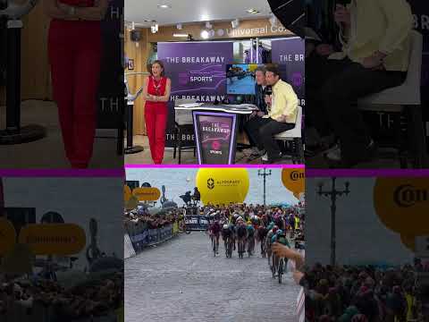 All the emotions during the dramatic stage finish from The Breakaway Live show 😱 #cycling #giro