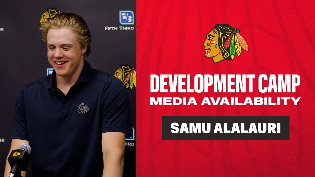 Samu Alalauri on his first day of DEV CAMP 📋 | Chicago Blackhawks