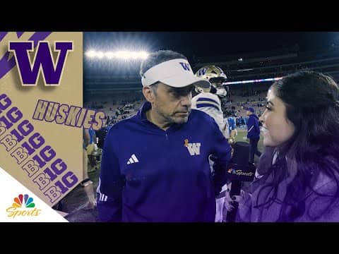 Washington's Jedd Fisch shouts out Demond William Jr.'s leadership for Washington | Big Ten on NBC