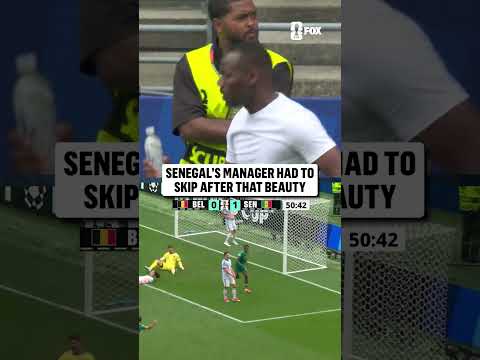 Pape Thiaw with a subtle celly after Senegal's second 🇸🇳