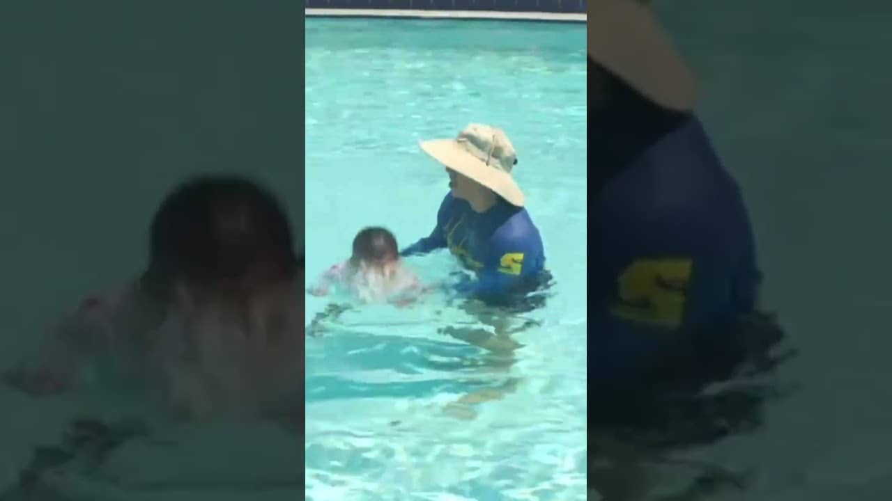 This swim method has parents hooked #watersafety #trending