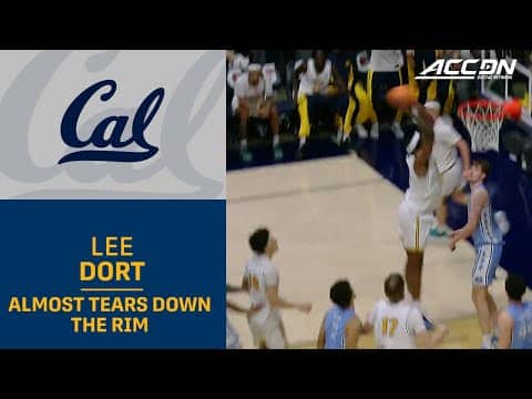Cal Big Man Lee Dort Almost Tears Down The Rim
