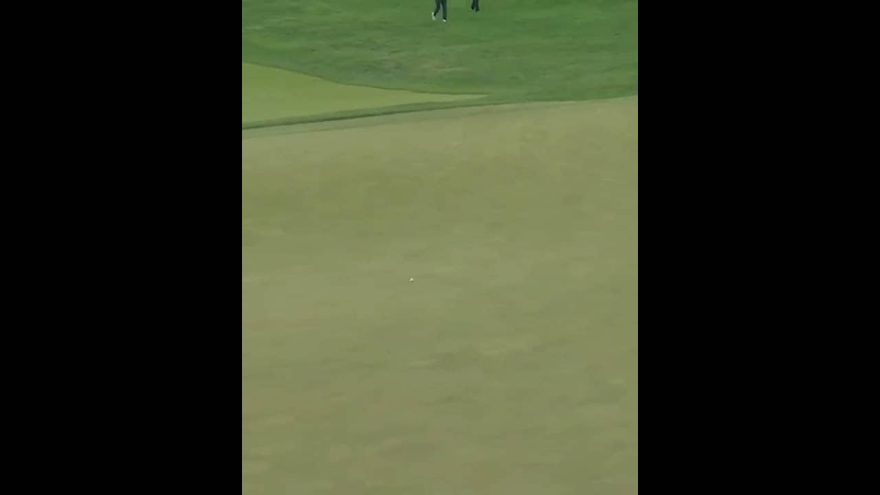 Bryson DeChambeau barely tapped this putt and watch how far it rolled 😳