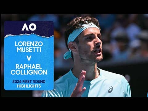 Lorenzo Musetti v Raphael Collignon Highlights | Australian Open 2026 First Round