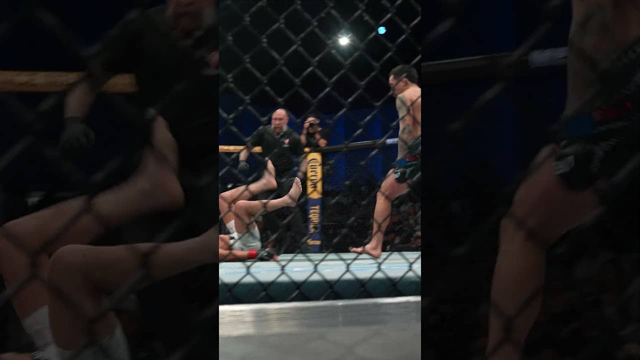 How did he survive the head kick?! 😤 #ufcvegas119