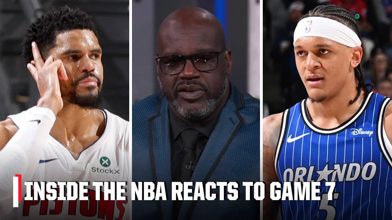 Magic-Pistons Game 7 REACTION šæ Tobias Harris 'was the difference tonight' - Shaq | Inside the NBA