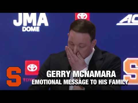 Syracuse New Head Coach Jerry McNamara's Emotional Message To His Family