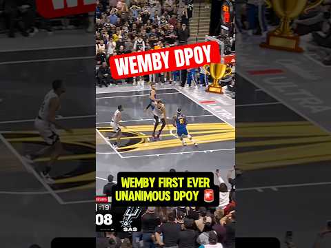 WEMBY YOUNGEST PLAYER EVER TO WIN DPOY 😤🔥