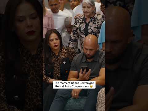 The moment Carlos Beltran got the call from Cooperstown 👏 (via @mets/TT)