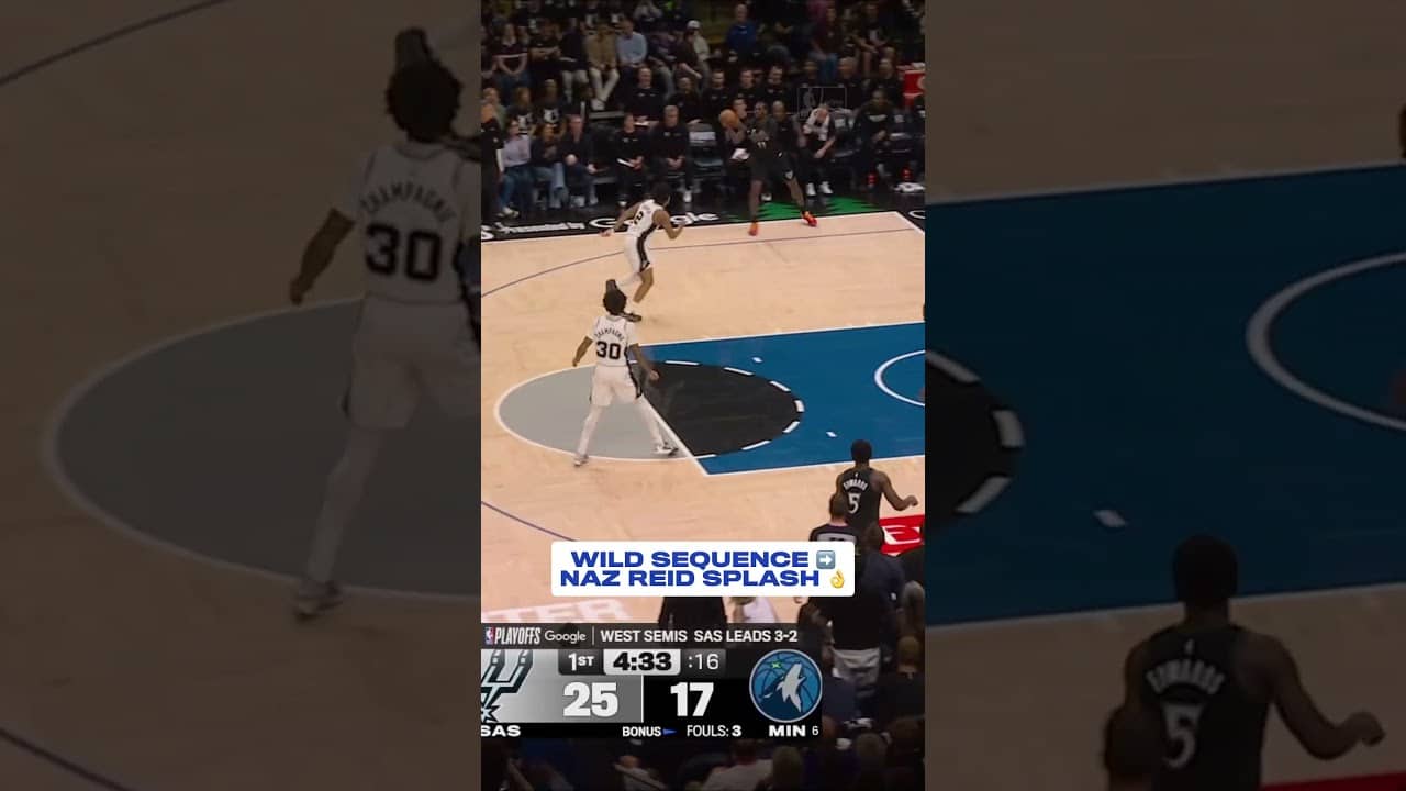 Naz Reid finishes off the chaos 🫨