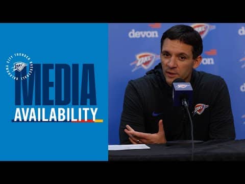 Coach Daigneault following the Thunder's 19-point comeback win | Post Game Media | November 9, 2025