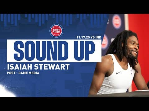 Post-Game Press Conference: Isaiah Stewart | Pistons vs Pacers | 11.17.2025