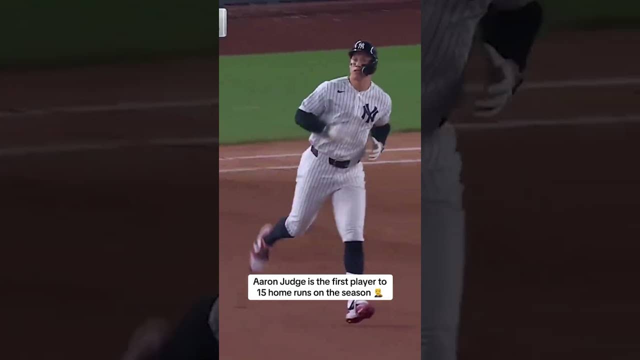 The Judge reaches 15 homers first 🔥