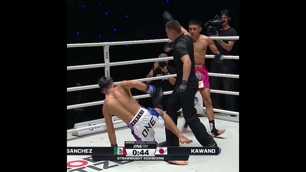 DYNAMITE debut 🧨 Ricardo Sanchez scores a first-round TKO of Ryuki Kawano!