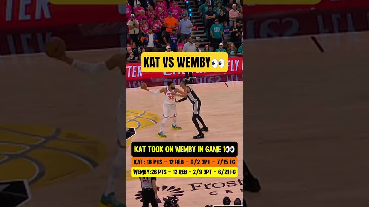 Kat cancelled out Wemby in game 1😮