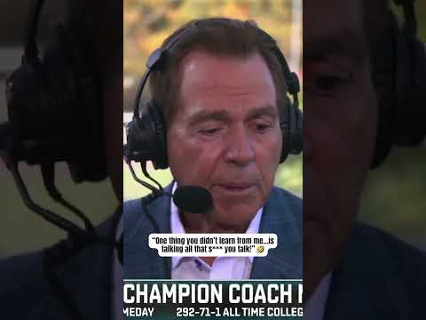 Savage Saban can't help it 🤣