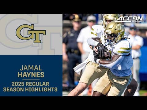 Jamal Haynes 2025 Regular Season Highlights | Georgia Tech RB