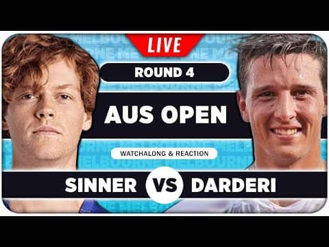 SINNER vs DARDERI • Australian Open 2026 • LIVE Tennis Watchalong