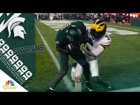 Michigan State's Nick Marsh sets up Brandon Tullis' touchdown vs. Michigan | Big Ten on NBC